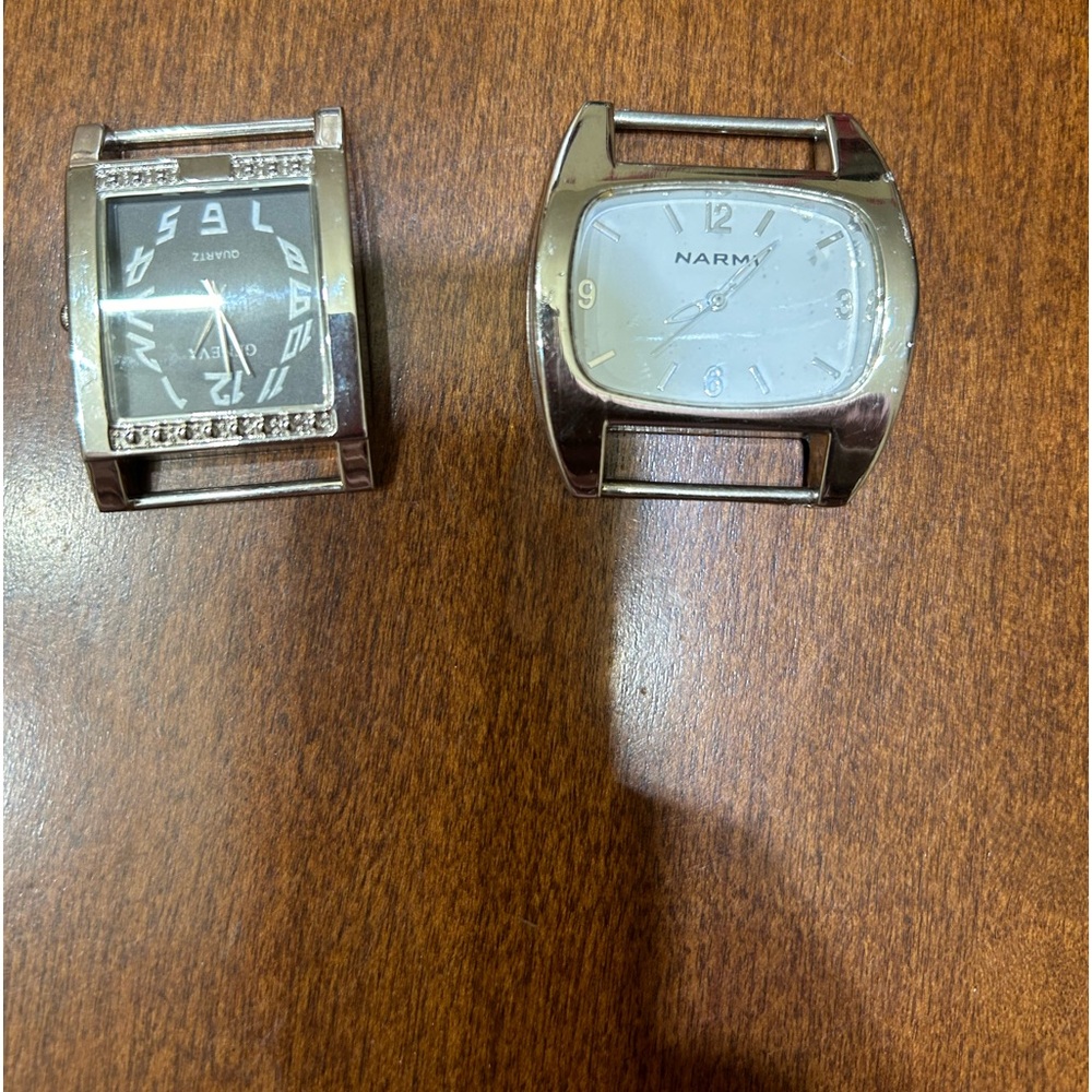 Geneva and Narmi watch faces with beaded bands